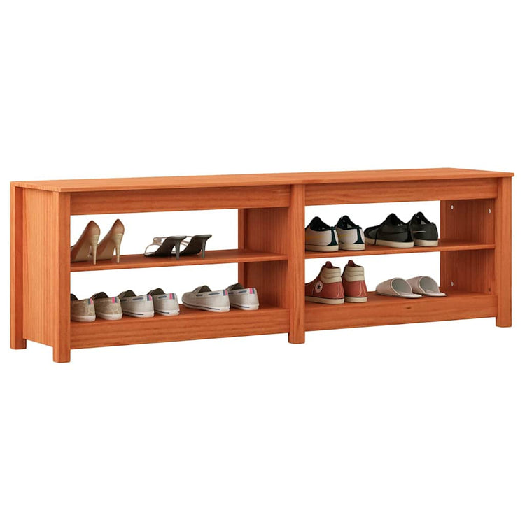 Vidaxl schoenenbank 160 x 36,5 x 50 cm wasbruin