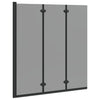 Vidaxl douche omhulsel zwart 130 x 138 cm esg-glas en aluminium