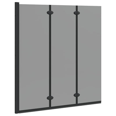 Vidaxl douche omhulsel zwart 130 x 138 cm esg-glas en aluminium