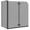 Vidaxl douche omhulsel zwart 120 x 68 x 130 cm esg-glas en aluminium