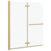 Vidaxl douche omhulsel goud 120 x 140 cm esg-glas en aluminium