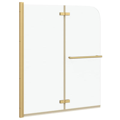 Vidaxl douche omhulsel goud 120 x 140 cm esg-glas en aluminium