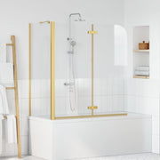 Vidaxl douche omhulsel goud 120 x 68 x 130 cm esg-glas en aluminium - afbeelding 1
