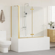 Vidaxl douche omhulsel goud 120 x 68 x 130 cm esg-glas en aluminium - afbeelding 3