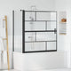 Vidaxl bad douchescreen zwart en transparant 116 x 68 x 128 cm