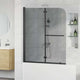 Vidaxl douche omhulsel zwart 120 x 140 cm esg-glas en aluminium