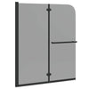 Vidaxl douche omhulsel zwart 95 x 140 cm esg-glas en aluminium
