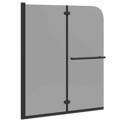 Vidaxl douche omhulsel zwart 95 x 140 cm esg-glas en aluminium