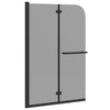 Vidaxl douche omhulsel zwart 120 x 140 cm esg-glas en aluminium
