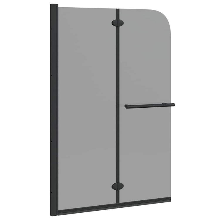 Vidaxl douche omhulsel zwart 95 x 140 cm esg-glas en aluminium