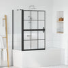 Vidaxl bad douchescreen zwart en transparant 116 x 68 x 128 cm