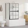 Vidaxl bad douchescreen zwart en transparant 116 x 68 x 128 cm