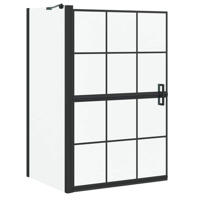 Vidaxl bad douchescreen zwart en transparant 80 x 68 x 128 cm