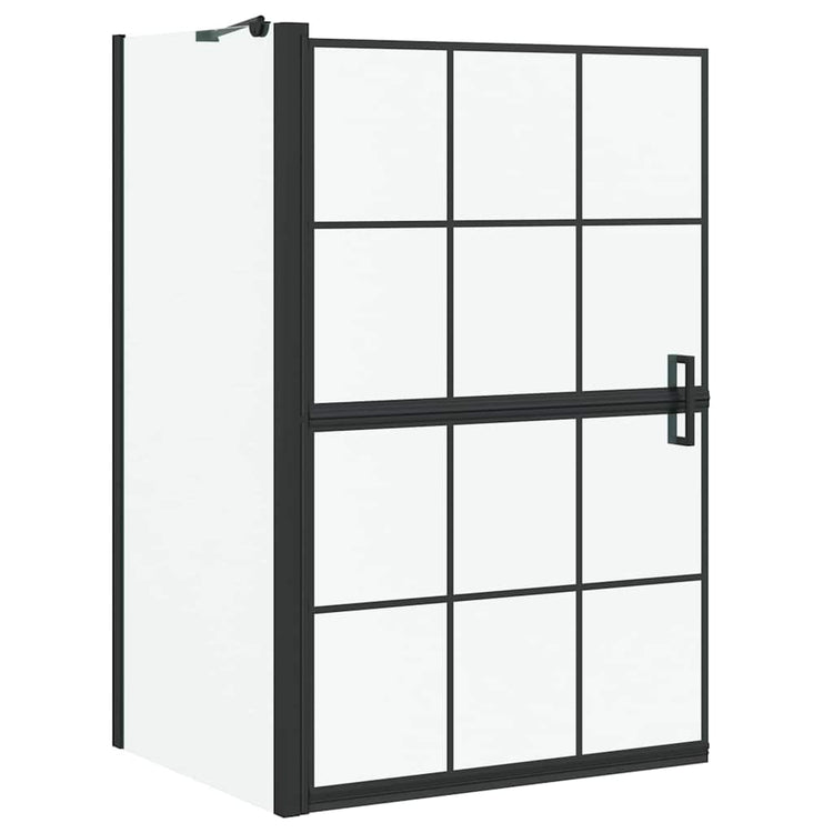 Vidaxl bad douchescreen zwart en transparant 80 x 68 x 128 cm