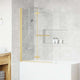 Vidaxl douche omhulsel transparant en goud 95 x 140 cm
