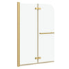 Vidaxl douche omhulsel goud 95 x 140 cm esg-glas en aluminium
