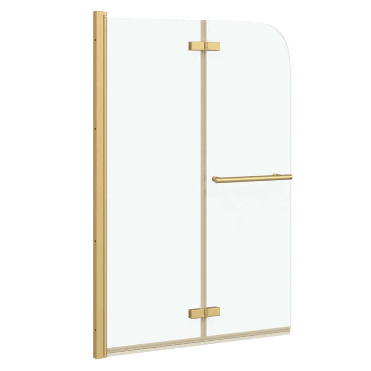 Vidaxl douche omhulsel transparant en goud 95 x 140 cm