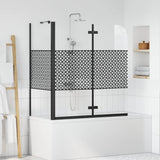 Vidaxl badomheining zwart 120 x 67 x 129 cm gelaagd glas en aluminium - afbeelding 1