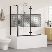 Vidaxl badomheining zwart 120 x 67 x 129 cm gelaagd glas en aluminium - afbeelding 3