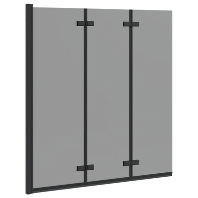 Vidaxl douche omhulsel zwart 130 x 138 cm esg-glas en aluminium