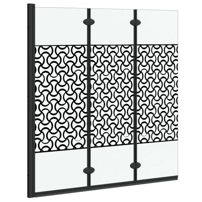 Vidaxl douche omhulsel zwart en transparant 130 x 130 cm gehard glas