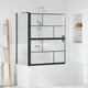 Vidaxl bad douchescreen zwart en transparant 100 x 68 x 128 cm
