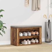 Vidaxl schoenenrek 75 x 35 x 45 cm bewerkt hout oud hout - afbeelding 1