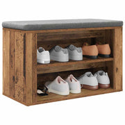 Vidaxl schoenenrek 75 x 35 x 45 cm bewerkt hout oud hout - afbeelding 3