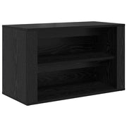 Vidaxl schoenenrek 75 x 35 x 45 cm bewerkt hout zwart eiken - afbeelding 2
