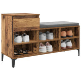 Vidaxl schoenenkast 102 x 36 x 60 cm bewerkt hout oud hout - afbeelding 3