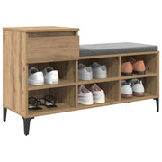 Vidaxl schoenenkast 102 x 36 x 60 cm bewerkt hout artisanaal eiken - afbeelding 3