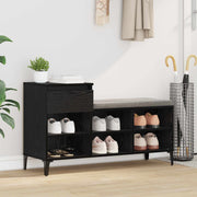 Vidaxl schoenenkast 102 x 36 x 60 cm bewerkt hout zwart eiken - afbeelding 1