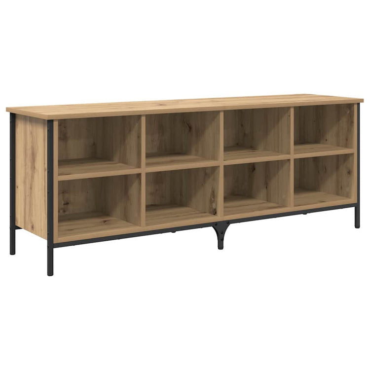 Vidaxl schoenenkast 131 x 35 x 50 cm gemonteerd hout en ijzer