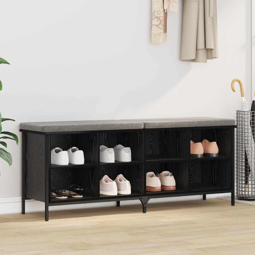 Vidaxl schoenenkast 131 x 35 x 50 cm gemonteerd hout en ijzer