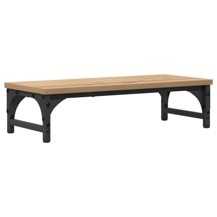 Vidaxl monitor stand artisanaal eiken 55 x 23 x 14 cm bewerkt hout