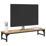 Vidaxl monitor stand artisanaal eiken 85 x 23 x 15,5 cm bewerkt hout - afbeelding 3