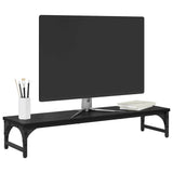 Vidaxl monitor stand zwart eiken 85 x 23 x 15,5 cm bewerkt hout - afbeelding 3