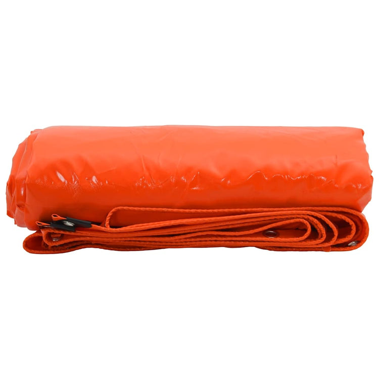 Vidaxl zeil 650g m² oranje 3 x 3 m canvas met pvc-coating