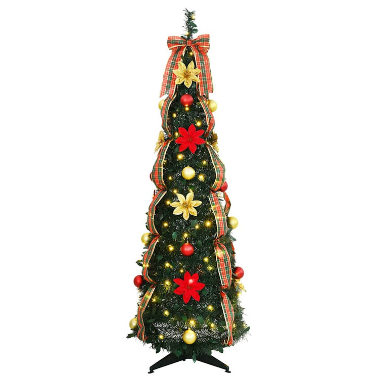 Vidaxl kunstkerstboom met 100 led met standaard groen 155 cm pvc