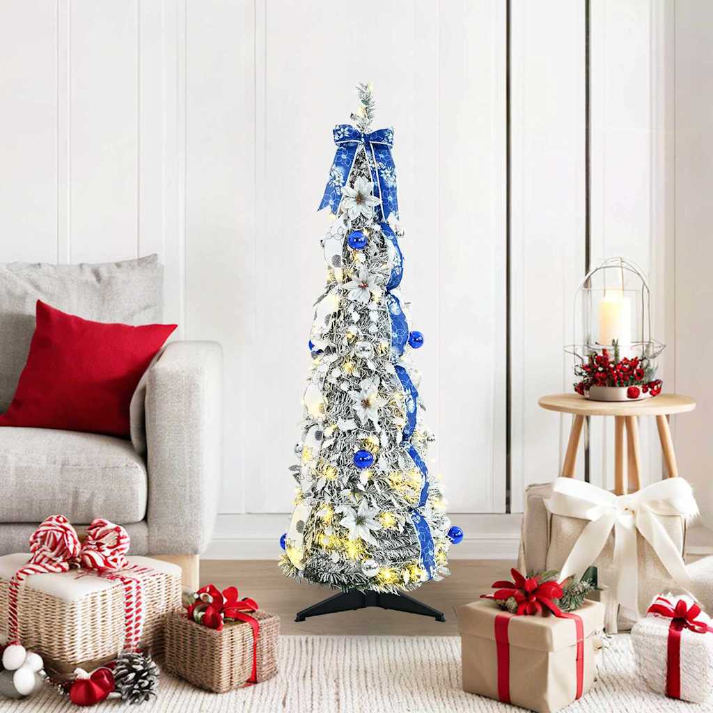 Vidaxl kunstkerstboom wit 120 cm pvc