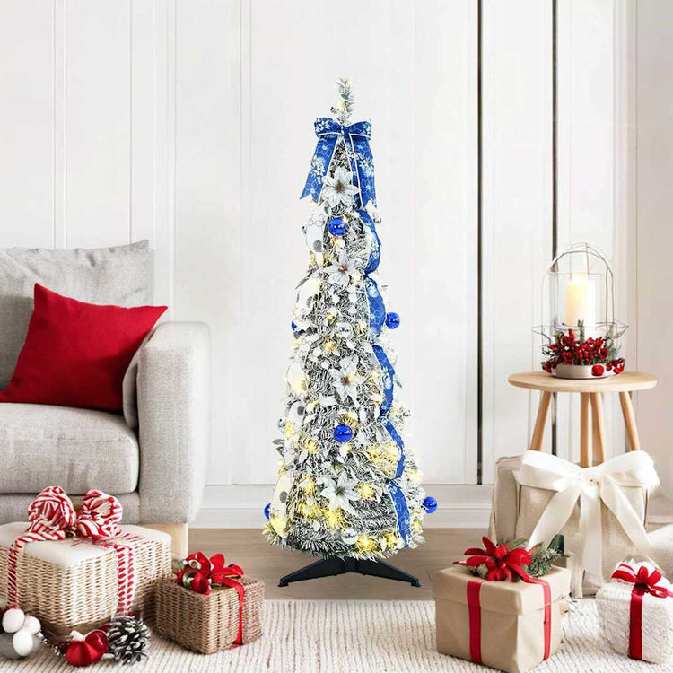 Vidaxl kunstkerstboom wit 120 cm pvc