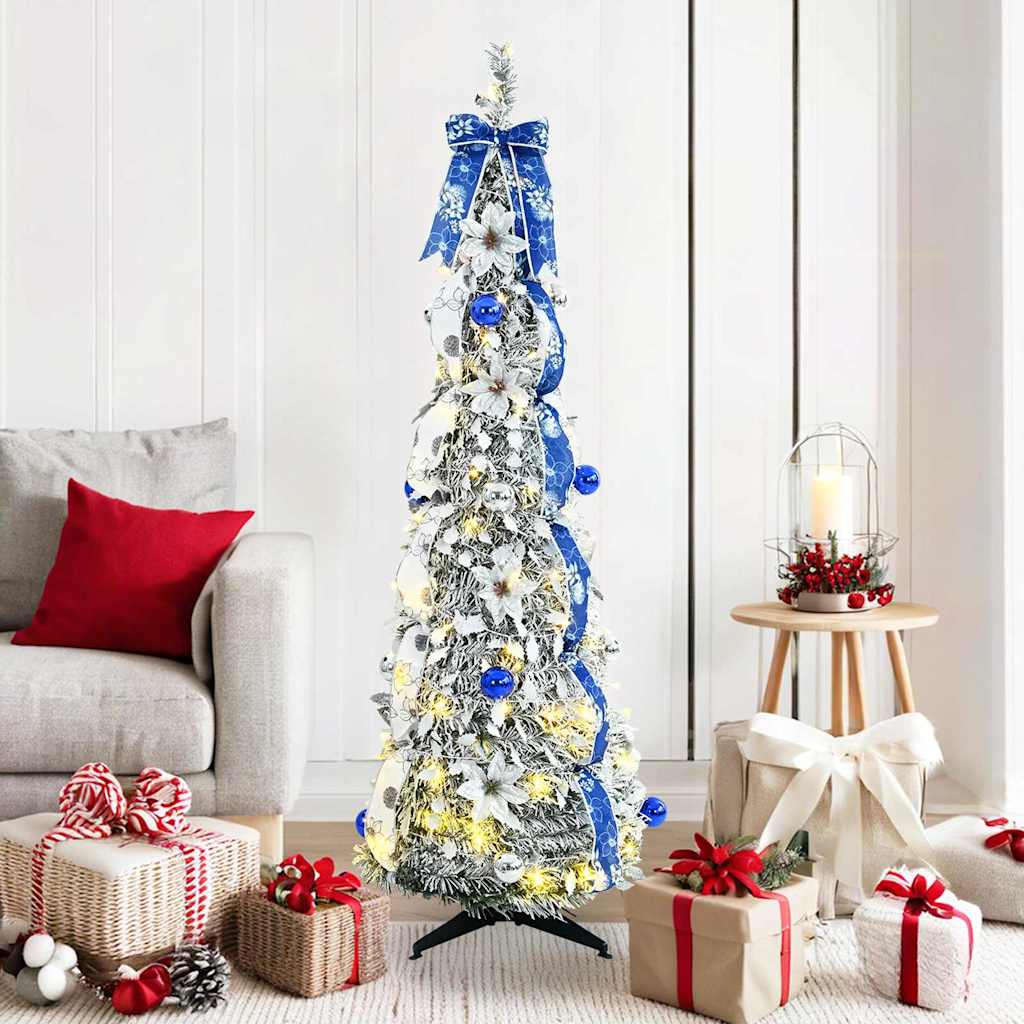 Vidaxl kunstkerstboom wit 150 cm pvc