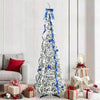 Vidaxl kunstkerstboom met 200 led met standaard wit 210 cm pvc