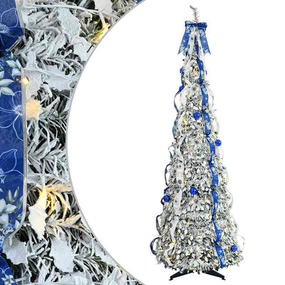 Vidaxl kunstkerstboom wit 210 cm pvc