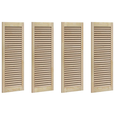 Vidaxl kastdeur 4 pcs naturel 110 x 2,1 x 39,5 cm massief grenenhout