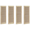 Vidaxl kastdeur 4 pcs naturel 110 x 2,1 x 39,5 cm massief grenenhout