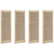 Vidaxl kastdeur 4 pcs naturel 110 x 2,1 x 39,5 cm massief grenenhout - afbeelding 2