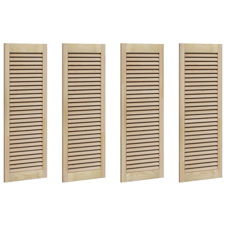 Vidaxl kastdeur 4 pcs naturel 110 x 2,1 x 39,5 cm massief grenenhout