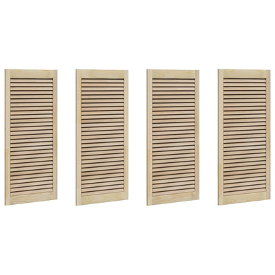 Vidaxl kastdeur 4 st naturel 110 x 49,5 cm massief grenenhout