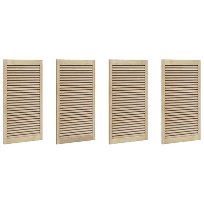 Vidaxl kastdeur 4 pcs naturel 110 x 2,1 x 59,5 cm massief grenenhout